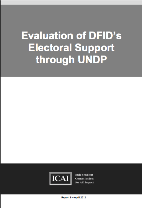 Evaluation of DFIDs Electoral Support through UNDP (ICAI)