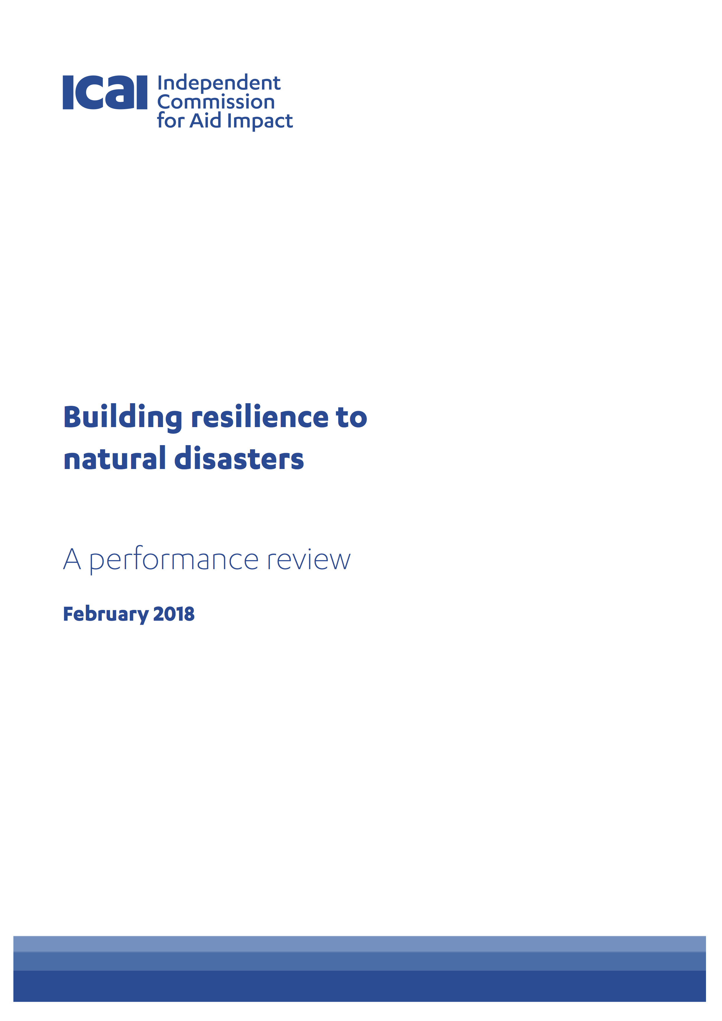 Building resilience to natural disasters