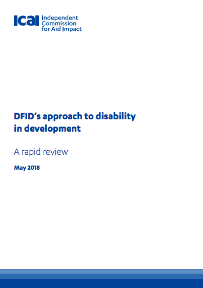 DFID’s approach to disability in development