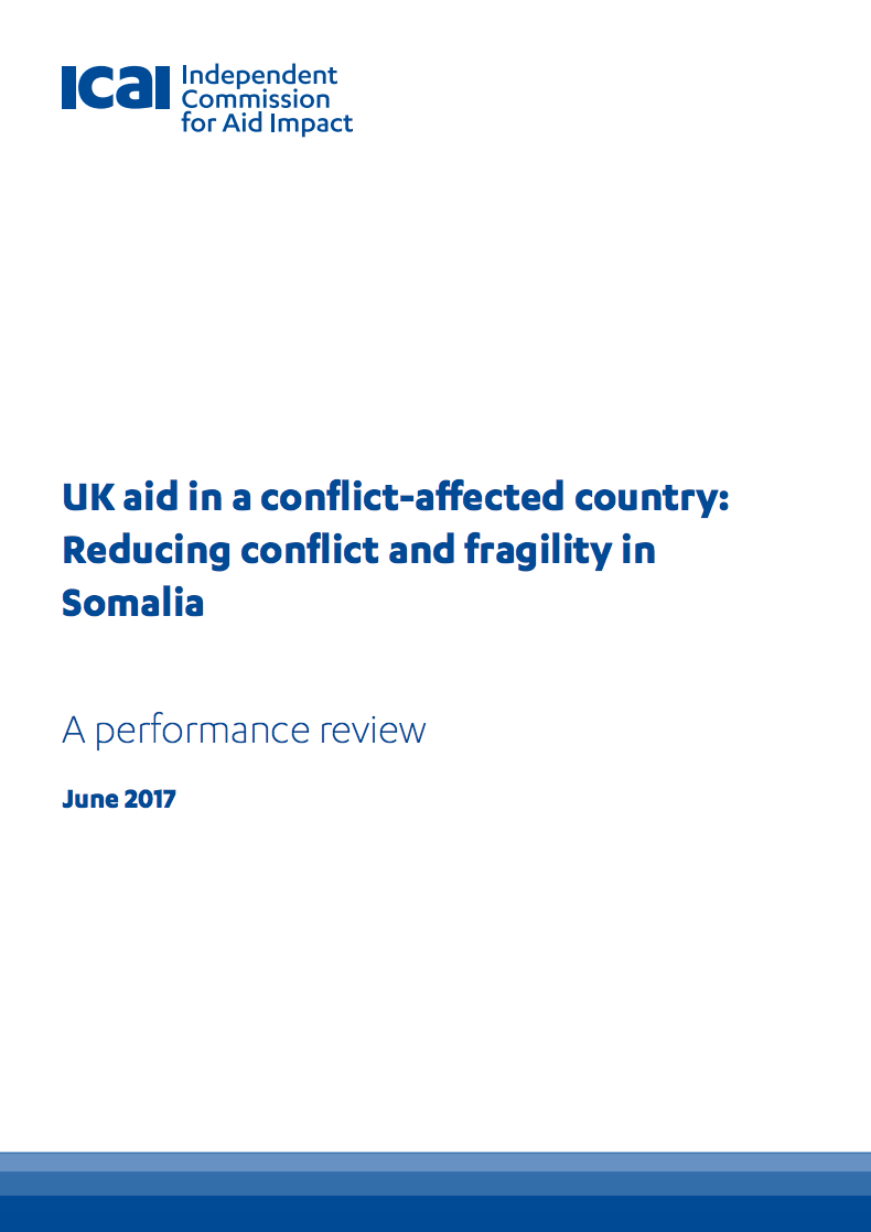 UK aid in a conflict-affected country: Reducing conflict and fragility in Somalia