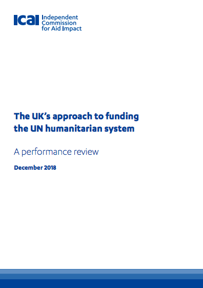 The UK’s approach to funding the UN humanitarian system