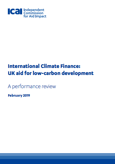 International Climate Finance: UK aid for low-carbon development