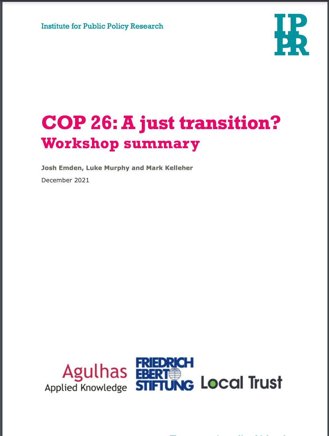 COP26: A just transition?