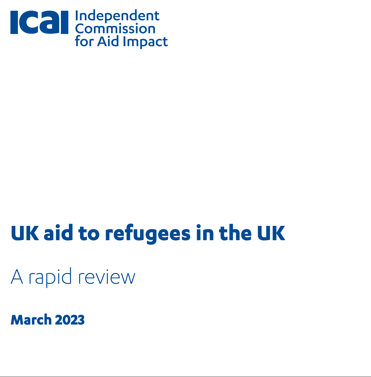 UK aid funding for refugees in the UK