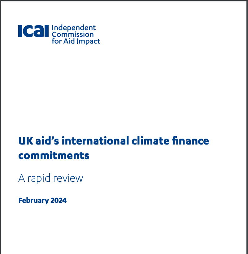 UK aid’s international climate finance commitments