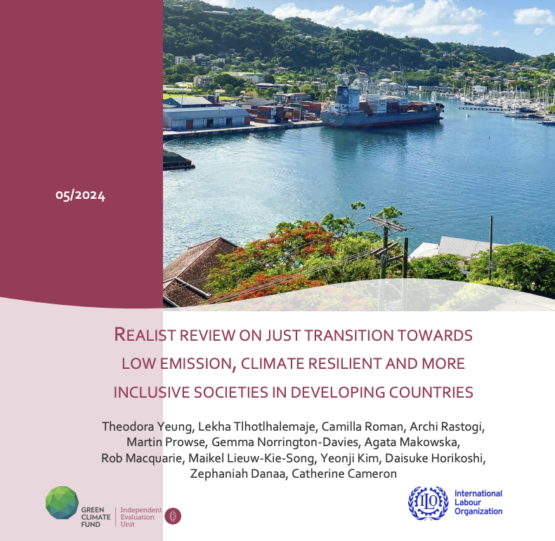 Realist review: Just transition towards low emission, climate resilient and more inclusive societies in developing countries